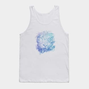 Abstract Watercolor Tiger Portrait / Face Tank Top